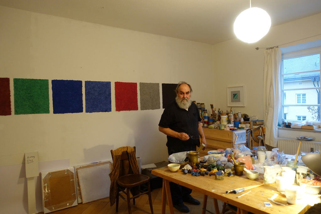 Helmut Dirnaichner im Atelier